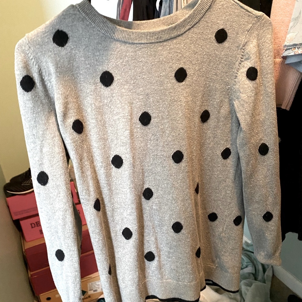 Pokadot long sleeve sweater stitch fix